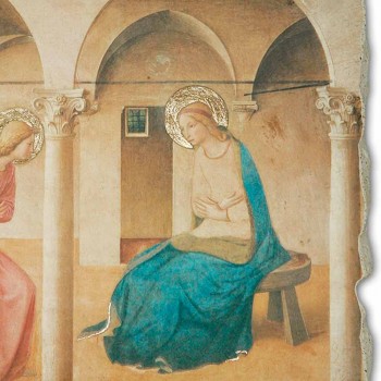 Affresco grande Beato Angelico “Annunciazione” fatto in Italia