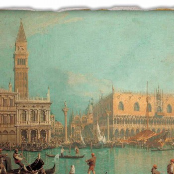 Affresco grande Canaletto “Veduta del Palazzo Ducale di Venezia”