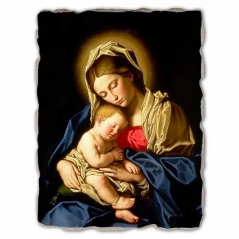 Affresco grande fatto a mano Sassoferrato ”Madonna con Bambino”