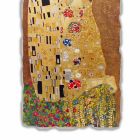 Affresco grande fatto in Italia Gustav Klimt “Il Bacio” Viadurini