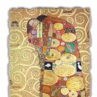 Affresco grande fatto in Italia Gustav Klimt “L'Abbraccio” Viadurini