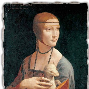 Affresco grande Leonardo da Vinci “La Dama con l'Ermellino”