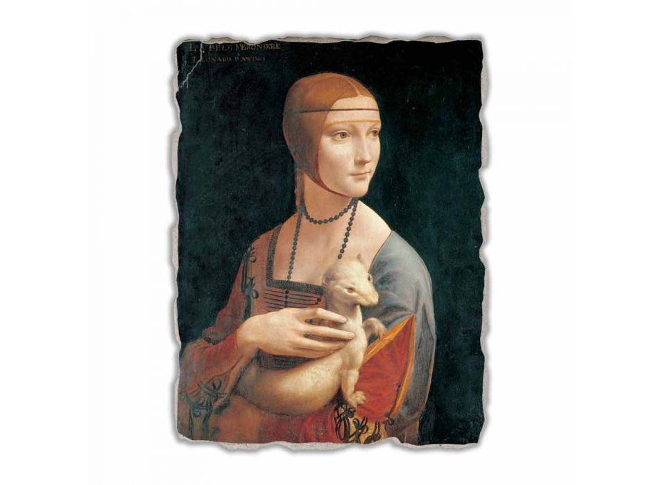 Affresco grande Leonardo da Vinci “La Dama con l'Ermellino”