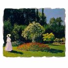 Affresco grande Monet “Signora in Giardino a Sainte-Adresse” Viadurini