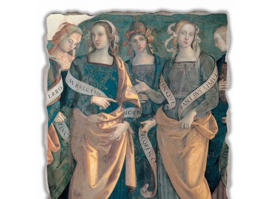 Affresco grande Perugino “Eterno tra Angeli, Profeti e Sibille” Viadurini
