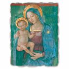 Affresco grande Pinturicchio “Madonna col Bambino” fatto a mano Viadurini