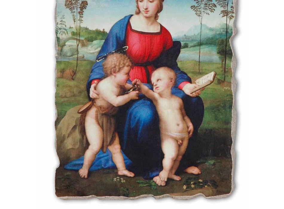 Affresco grande Raffaello Sanzio “Madonna del Cardellino” Viadurini