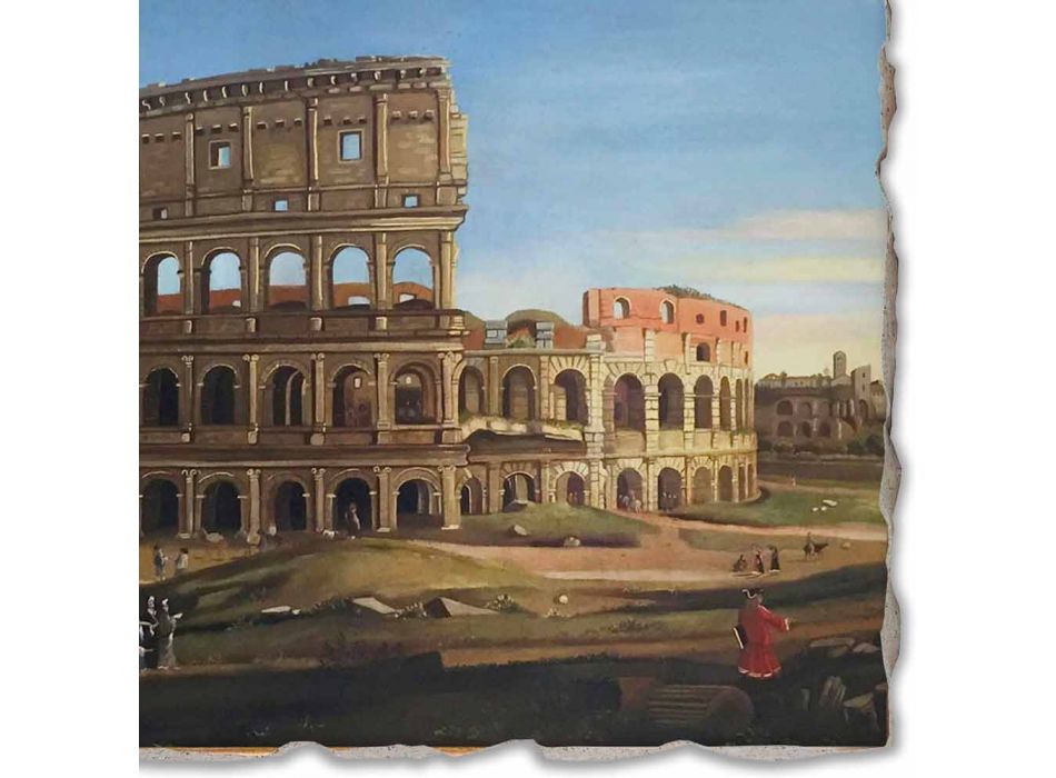 Affresco grande Vanvitelli “Veduta del Colosseo e l'Arco di Costantino” Viadurini