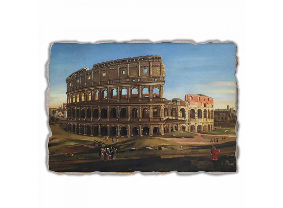 Affresco grande Vanvitelli “Veduta del Colosseo e l'Arco di Costantino” Viadurini