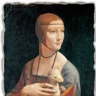 Affresco Leonardo da Vinci “La Dama con l'Ermellino” Viadurini