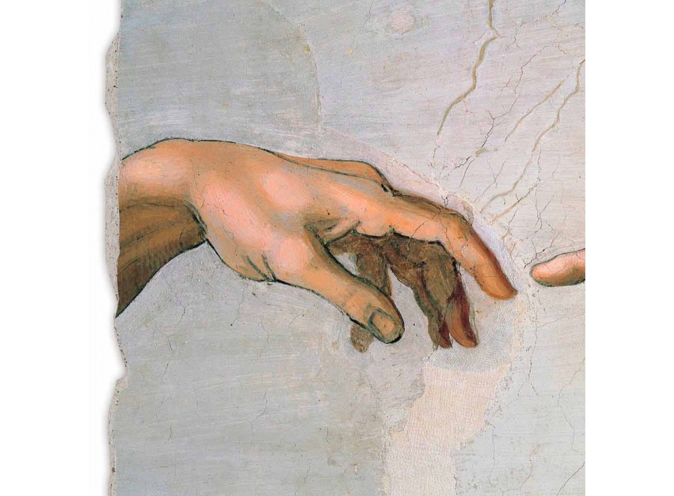 Affresco made in Italy Michelangelo “Creazione di Adamo” part.