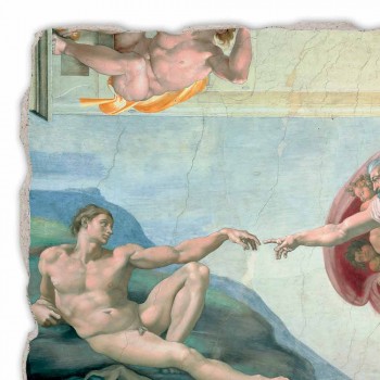 Affresco Michelangelo “Creazione di Adamo”, fatto a mano