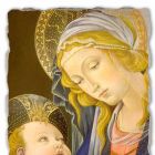 Affresco riproduzione Botticelli “Madonna del Libro” Viadurini