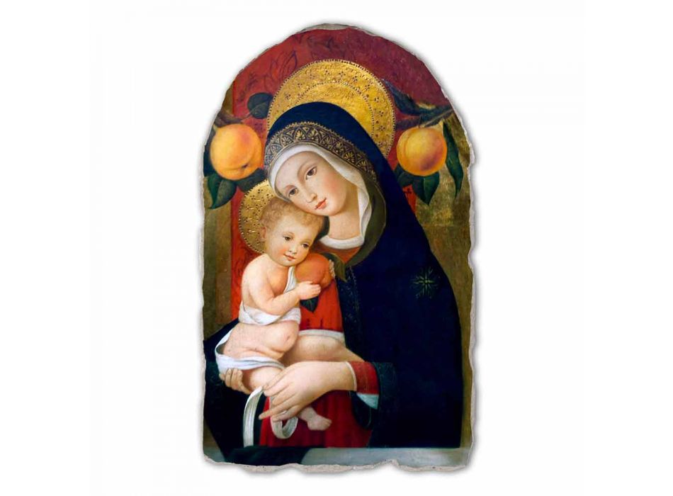 Affresco riproduzione Carlo Crivelli “Madonna con Bambino” XV secolo Viadurini