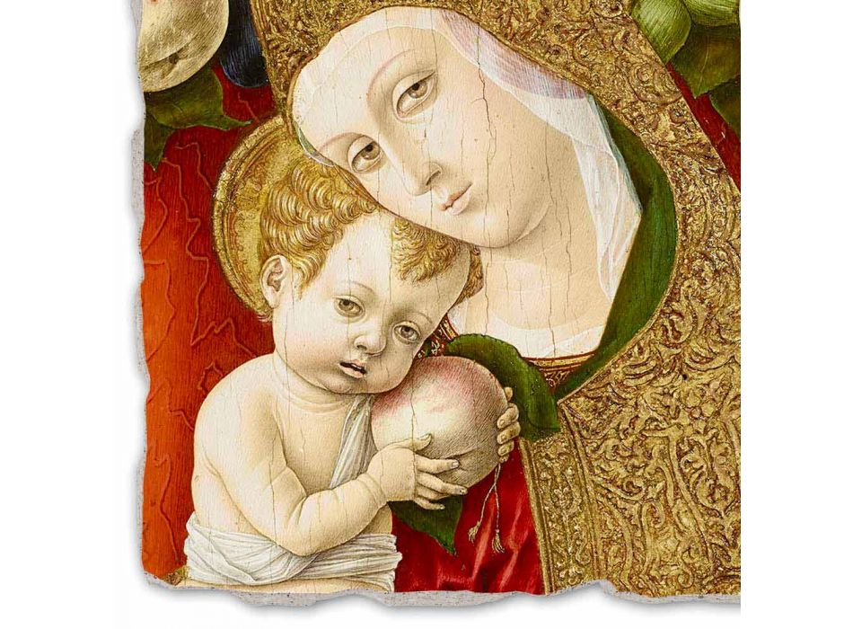 Affresco riproduzione Carlo Crivelli “Madonna Lochis” 1475 Viadurini