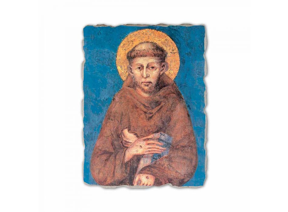 Affresco riproduzione Cimabue “San Francesco” XIII sec Viadurini