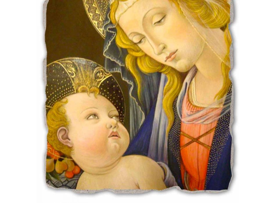 Affresco riproduzione grande Botticelli “Madonna del Libro” Viadurini