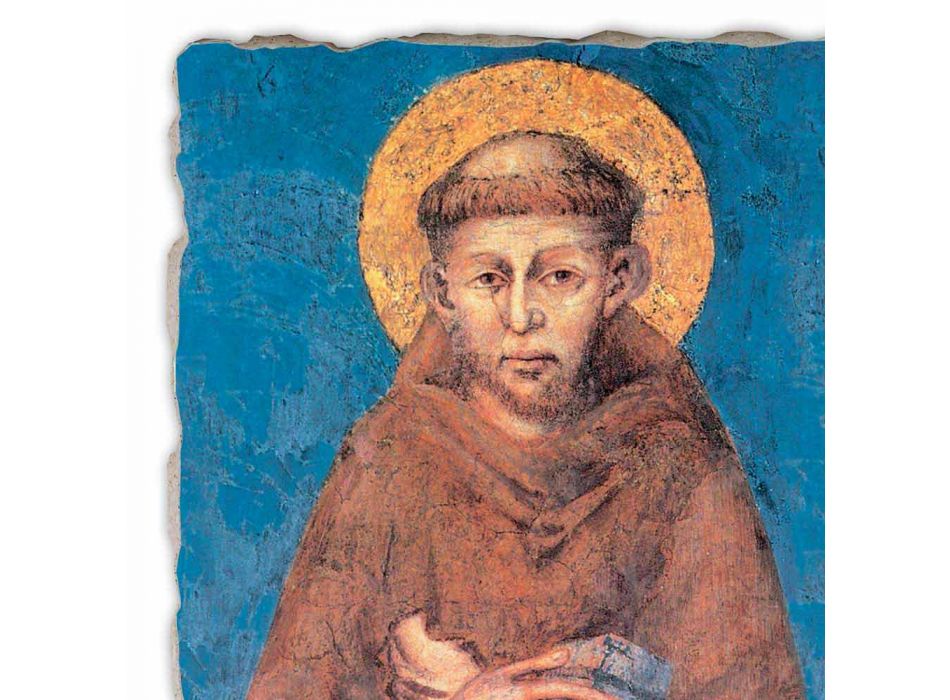Affresco riproduzione grande Cimabue “San Francesco” XIII sec