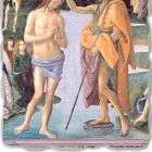Affresco riproduzione Perugino “Battesimo di Cristo” Viadurini