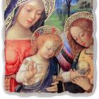 Affresco riproduzione Pinturicchio “Madonna della Pace”part. Viadurini