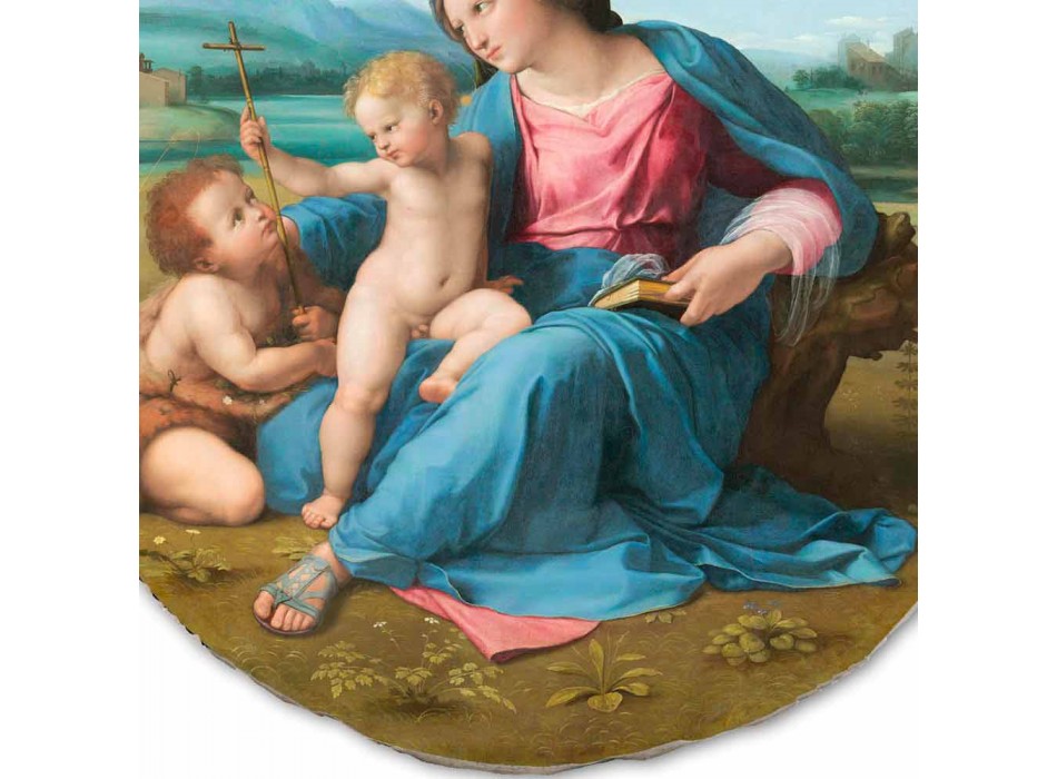 Affresco riproduzione Raffaello Sanzio “Madonna d'Alba”, 1510 Viadurini