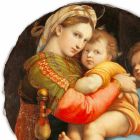 Affresco riproduzione Raffaello Sanzio “Madonna della Seggiola” Viadurini