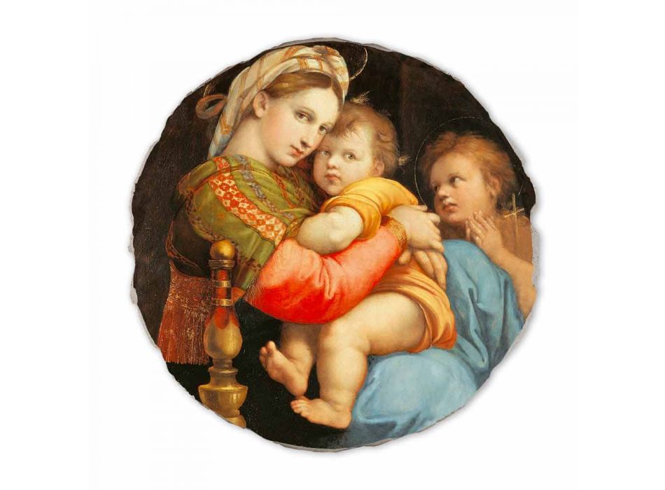 Affresco riproduzione Raffaello Sanzio “Madonna della Seggiola”