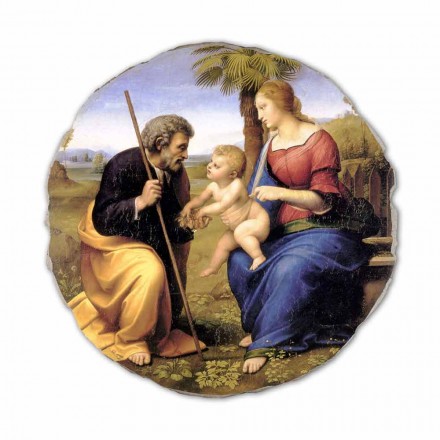 Affresco riproduzione Raffaello Sanzio “Sacra Famiglia con Palma” Viadurini