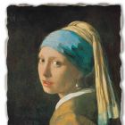 Affresco riproduzione Vermeer “Fanciulla con Turbante” 1665 Viadurini