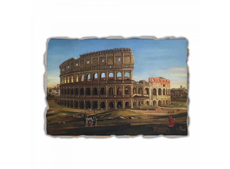 Affresco Vanvitelli “Veduta del Colosseo e l'Arco di Costantino” Viadurini