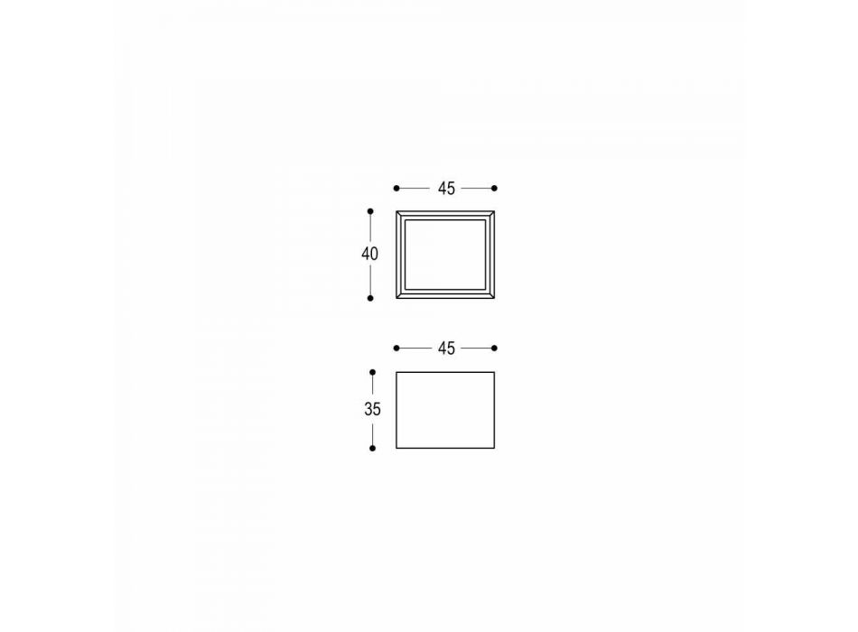 Alto Lavabo Quadrato in Pietra di Design Moderno da Appoggio - Farartlav1 Viadurini