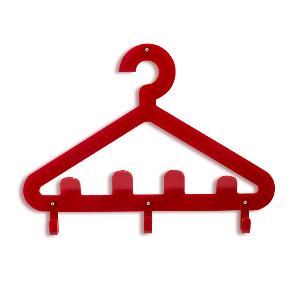 Appendiabiti a Muro Gruccia in Plexiglass Riciclabile 2 Pezzi - Tirreno Viadurini