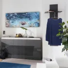 Appendiabiti da Ingresso in Legno Lucido Bianco o Antracite - Emanuelito Viadurini