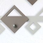Appendiabiti da Parete in Legno Bianco e Beige Design Moderno Geometrico - Klimt Viadurini