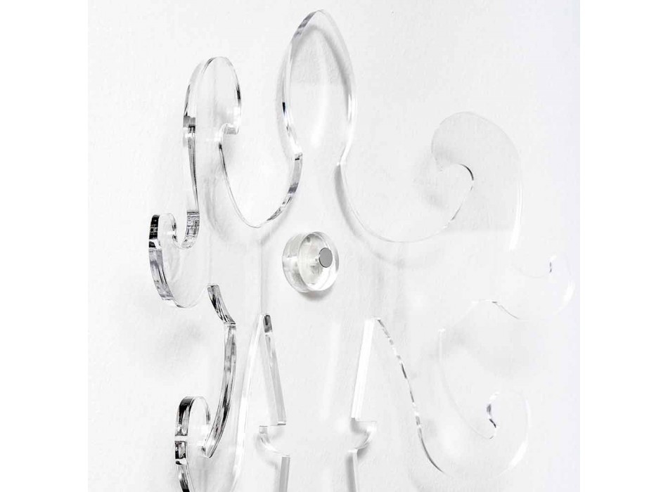 Appendiabiti da Parete in Plexiglass Trasparente o Fumè di Design - Baden Viadurini
