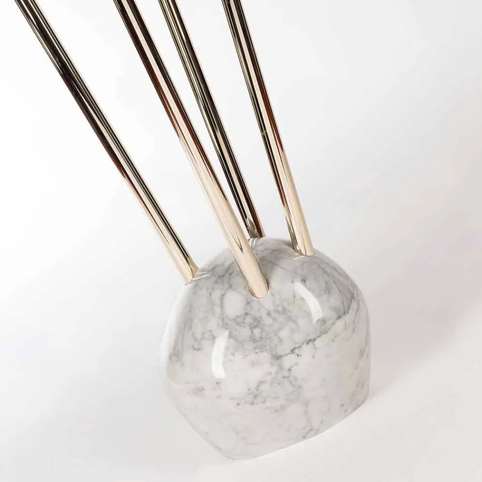 Appendiabiti da terra con base in marmo di design Zak Viadurini