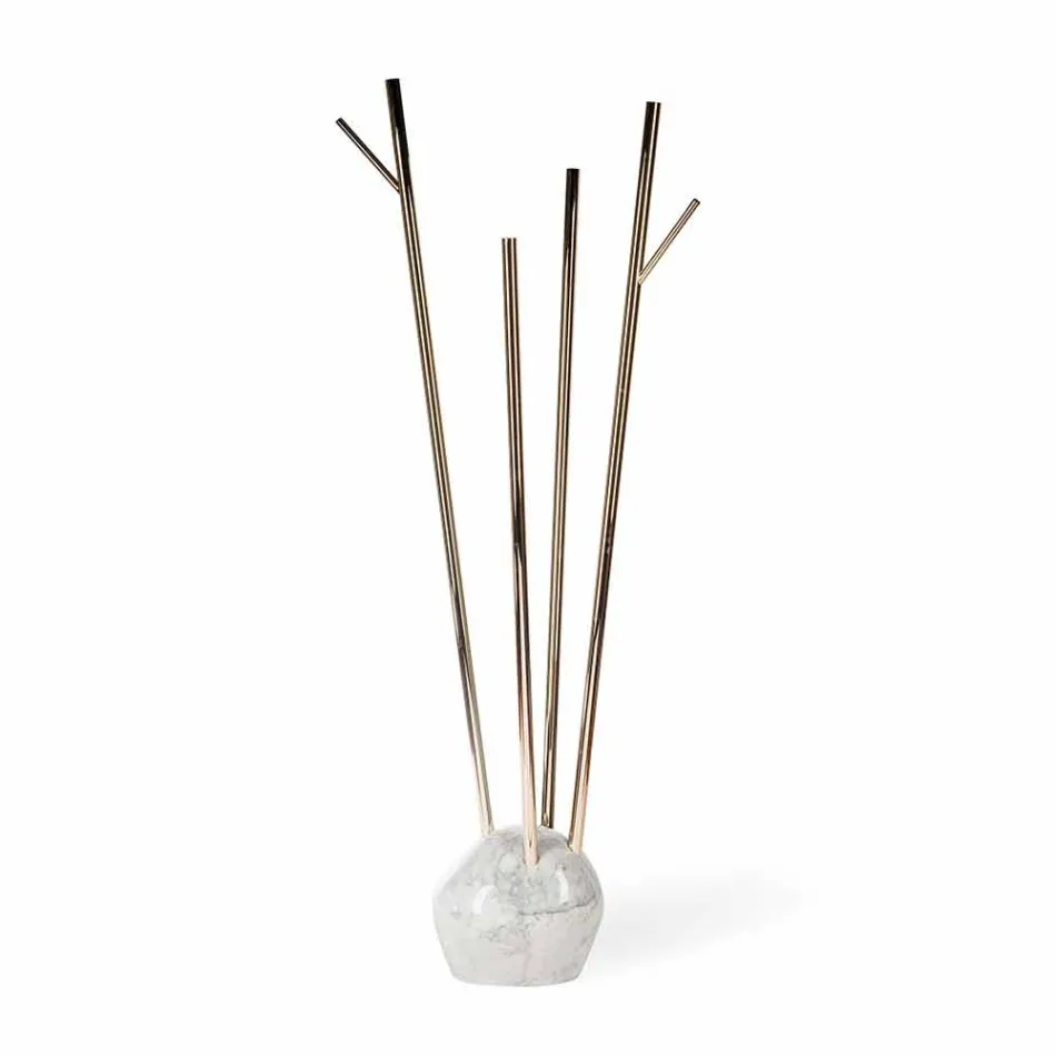 Appendiabiti da terra con base in marmo di design Zak Viadurini