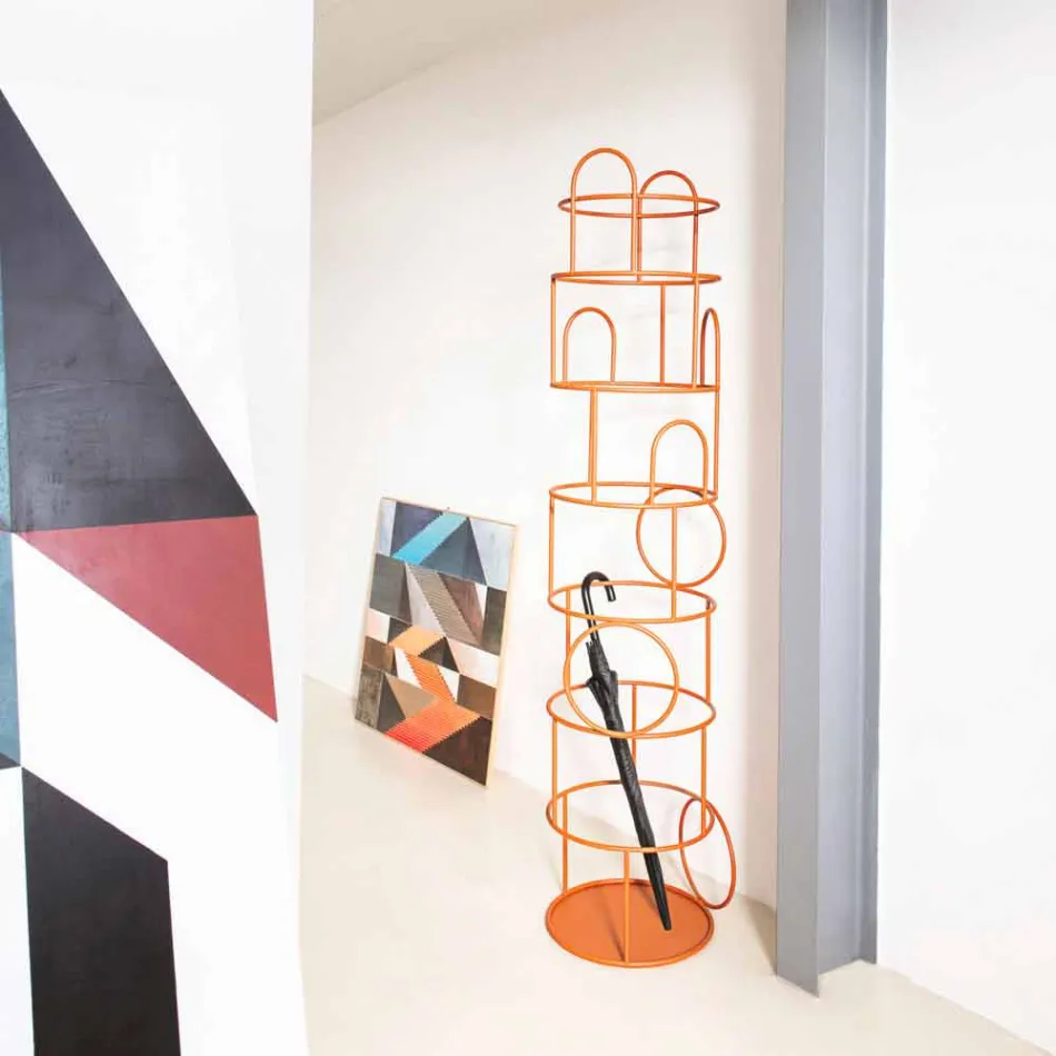 Appendiabiti da Terra di Design in Acciaio Colorato Made in Italy - Vituzzo Viadurini