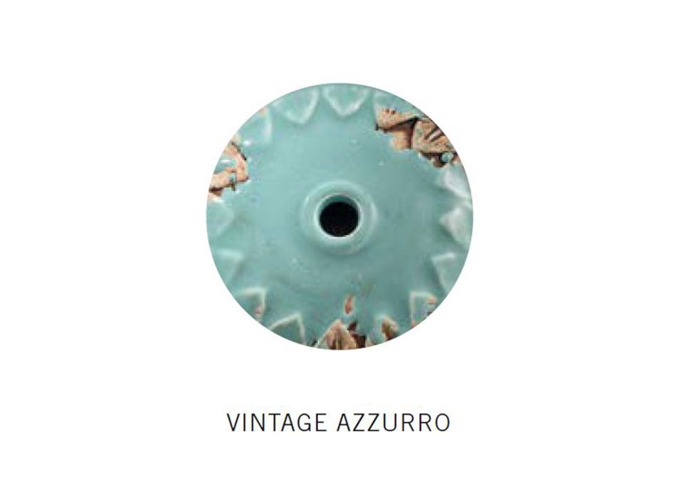 Applique a 2 Faretti Industriale Artigianale in Ferro e Ceramica - Loft Viadurini