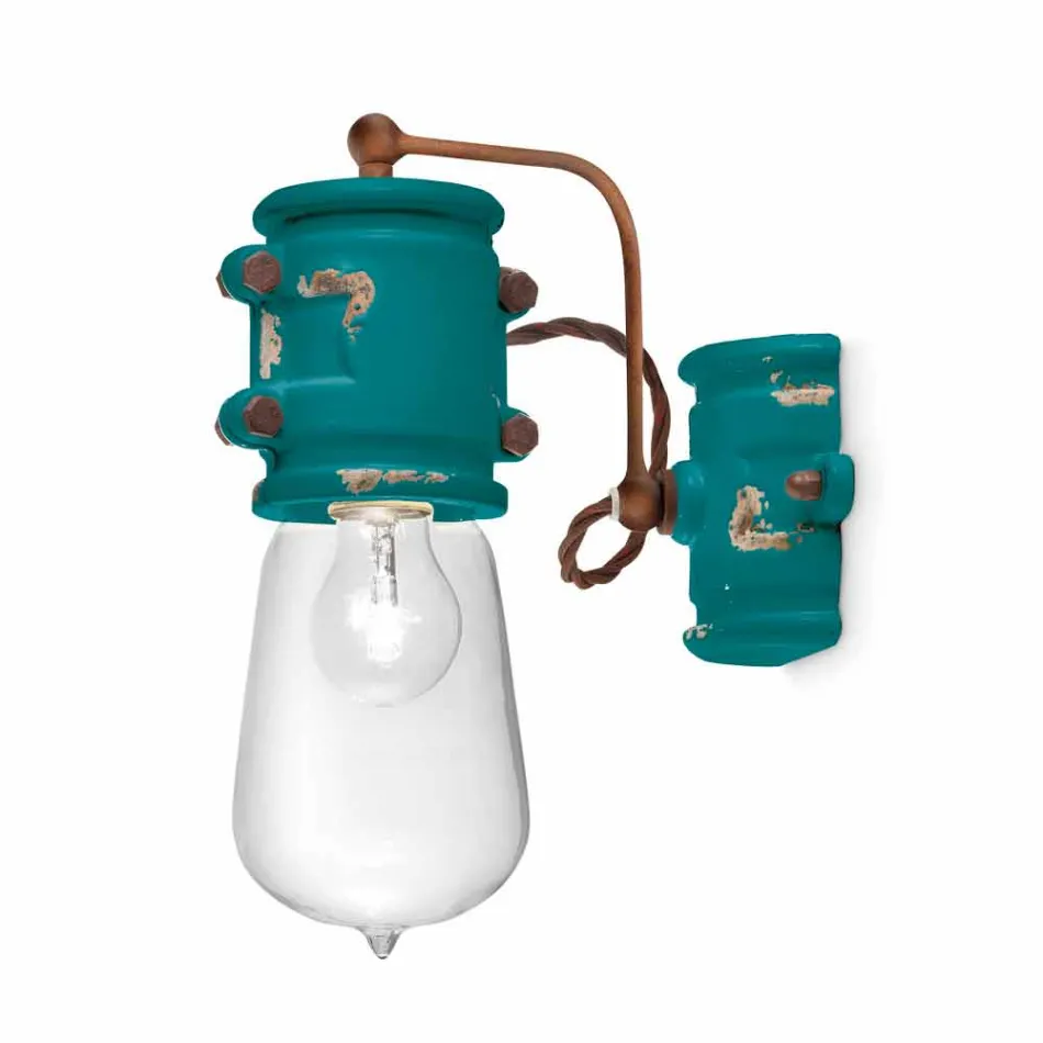 Applique a faretto stile urban in ceramica artigianale Beth Ferroluce Viadurini