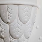 Applique a Muro 2 Luci in Ceramica Bianca Opaca Design Moderno Civetta - Gufo Viadurini