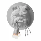 Applique a Muro a 3 Luci in Ceramica Grigia o Bianca Design Moderno - Dogbull Viadurini