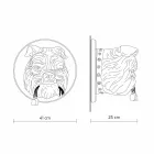 Applique a Muro a 3 Luci in Ceramica Grigia o Bianca Design Moderno - Dogbull Viadurini