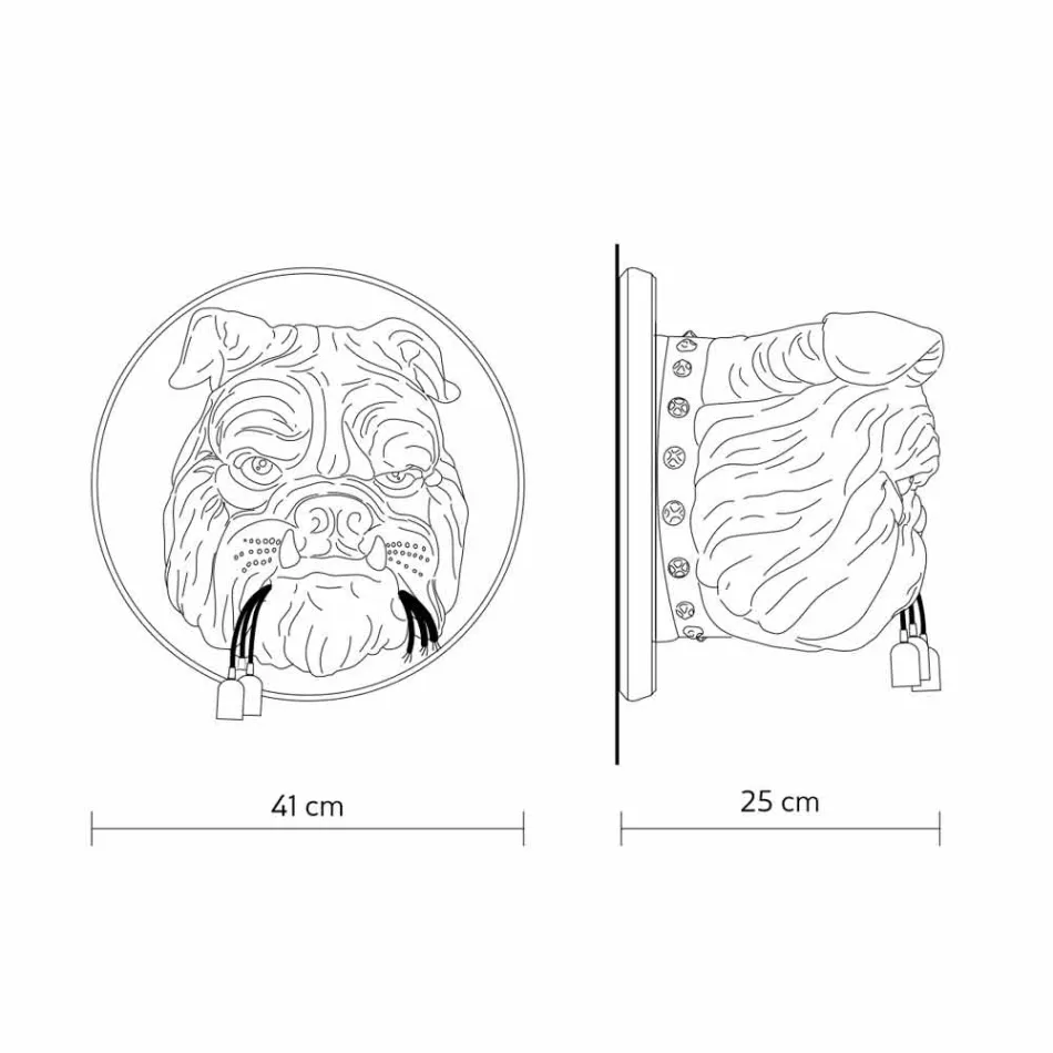 Applique a Muro a 3 Luci in Ceramica Grigia o Bianca Design Moderno - Dogbull Viadurini