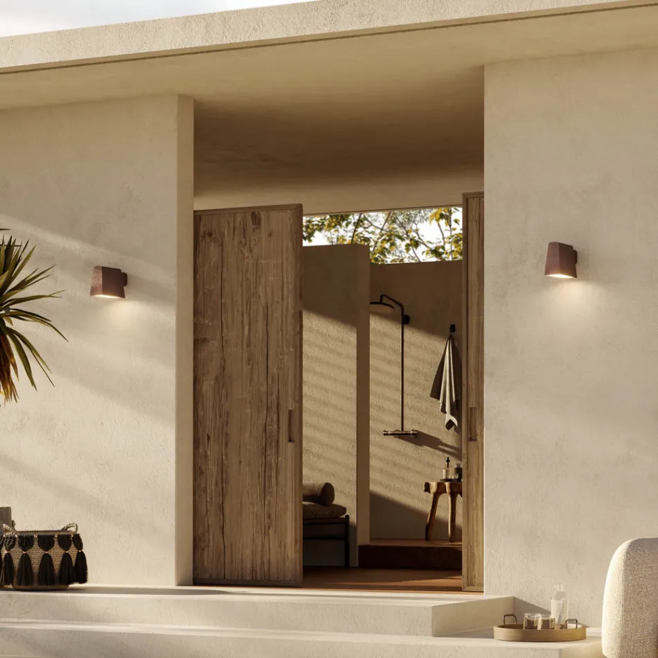 Applique a Muro da Esterno in Metallo Marrone Antico - Saint Tropez by Il Fanale Viadurini