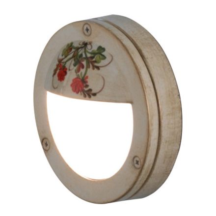 Applique a Muro da Esterno Tonda in Alluminio Dipinto a Mano - Brindisi Viadurini