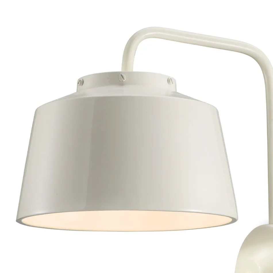 Applique a Muro Metallo e Ceramica Artigianale con Doppia Apertura - 50S Viadurini