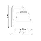 Applique a Muro Metallo e Ceramica Artigianale con Doppia Apertura - 50S Viadurini