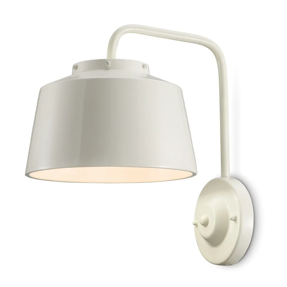 Applique a Muro Metallo e Ceramica Artigianale con Doppia Apertura - 50S Viadurini