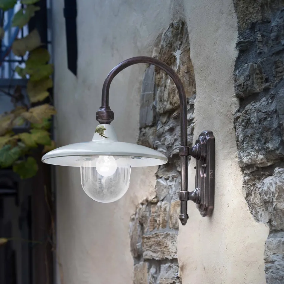 Applique a Parete in Alluminio e Decoro a Mano Design Classico - Campobasso Viadurini